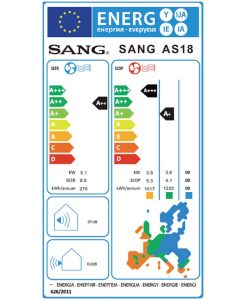 Sang AS18IN/AS18OUT Κλιματιστικό Inverter 18000 BTU A++/A+++