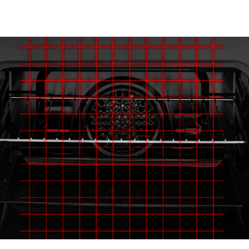 Tesla BO350SX + HV6400TB Φούρνος άνω Πάγκου 56lt με Κεραμικές Εστίες Π59.5εκ. Inox