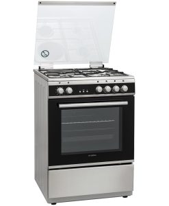 Hyundai HCG19-65L631E/X Κουζίνα 65lt με Εστίες Υγραερίου & Ρεύματος Π60εκ. Inox