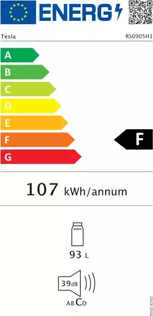Tesla RS0905H1 Ψυγείο Συντήρησης 93lt Υ85xΠ48xΒ45εκ. Λευκό Tesla RS0905H1 Ψυγείο Συντήρησης 93lt Υ85xΠ48xΒ45εκ. Λευκό