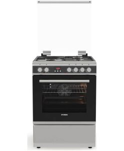 Hyundai HCG19-65L631E/X Κουζίνα 65lt με Εστίες Υγραερίου & Ρεύματος Π60εκ. Inox