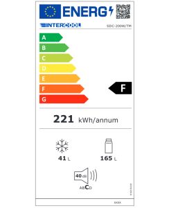 Intercool SDC-200W/TM Ψυγείο Δίπορτο 206lt Υ143.4xΠ55xΒ54.2εκ. Λευκό