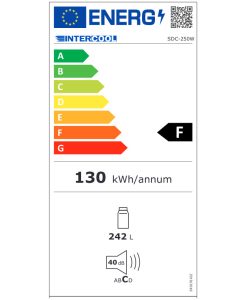 Intercool SDC-250W Ψυγείο Συντήρησης 242lt Υ143.4xΠ55xΒ44.2εκ. Λευκό