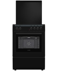 Hyundai HCMU22-6560E/BL Κουζίνα 72lt με Εμαγιέ Εστίες Π60εκ. Μαύρη
