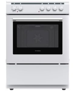 Hyundai HCMU22-6560ES/W Κουζίνα 72lt με Εμαγιέ Εστίες Π60εκ. Λευκή