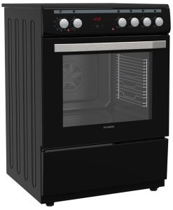 Hyundai HCVC22-6560V/BL Κουζίνα 65lt με Κεραμικές Εστίες Π60εκ. Μαύρη