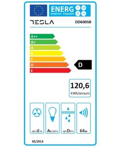 Tesla Απορροφητήρας Καμινάδα 60cm Μαύρος DD600SB