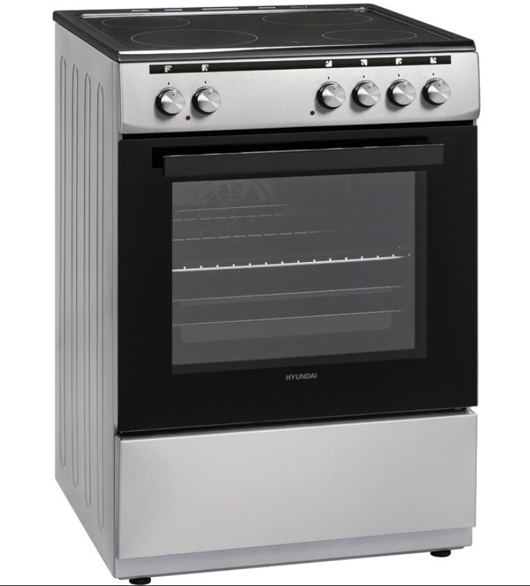 Hyundai HCVC22-6560V/XP Κουζίνα 69lt με Κεραμικές Εστίες Π60εκ. Inox