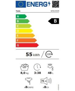 Tesla Πλυντήριο Ρούχων 8kg 1400 Στροφών WF81493M