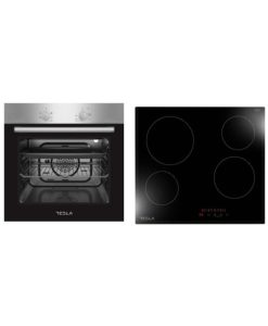 Tesla BO350SX + HV6401TB Φούρνος άνω Πάγκου 56lt με Κεραμικές Εστίες Π59.5εκ. Inox