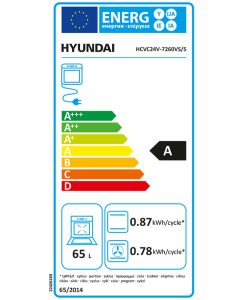 Hyundai HCVC24V-7260VS/S Κουζίνα 69lt με Κεραμικές Εστίες Π60εκ. Inox