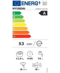 Hyundai Πλυντήριο Ρούχων 11kg 1200 Στροφών Eco-logic system HWM24V-1411T/W