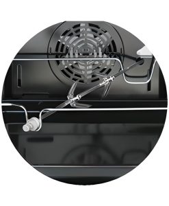 Hyundai HCVC24V-7260V/BL Κουζίνα 69lt με Κεραμικές Εστίες Π60εκ. Μαύρη