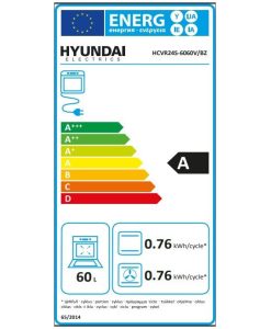 Hyundai HCVR24S-6060V/BZ Κουζίνα 60lt με Κεραμικές Εστίες Π59.8εκ.