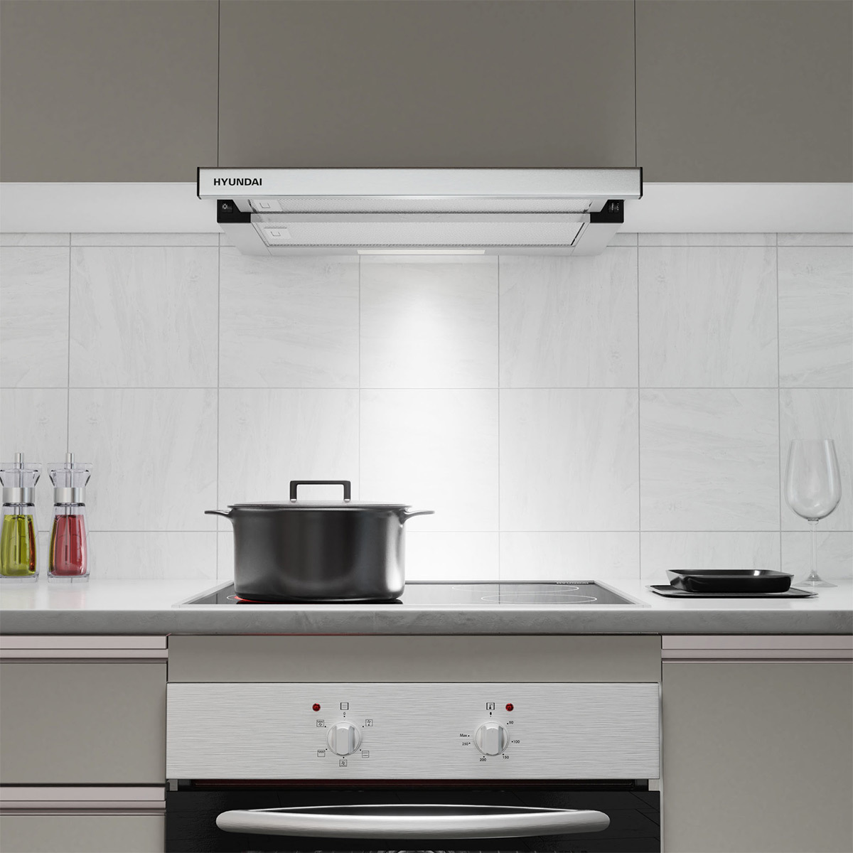 Hyundai HHD21-TL7060X Συρόμενος Απορροφητήρας 60cm Inox