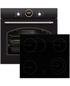 Hyundai HBIOR24S-60AN + HBIH24S-06V Φούρνος άνω Πάγκου 60lt με Κεραμικές Εστίες Π59.6εκ. Γκρι