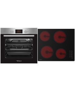 Tesla BO900SX + HV6400MB Φούρνος άνω Πάγκου 80lt με Κεραμικές Εστίες Π60εκ. Inox