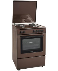 Hyundai HCMU22-6560E/BR Κουζίνα 72lt με Εμαγιέ Εστίες Π60εκ. Καφέ