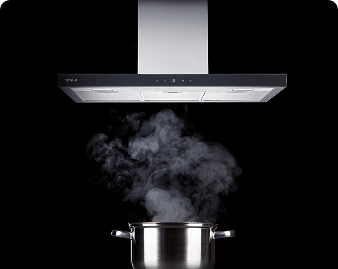 Tesla Απορροφητήρας Καμινάδα 90cm Inox DC900AX