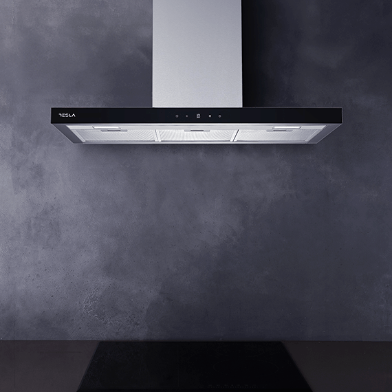 Tesla Απορροφητήρας Καμινάδα 90cm Inox DC900AX