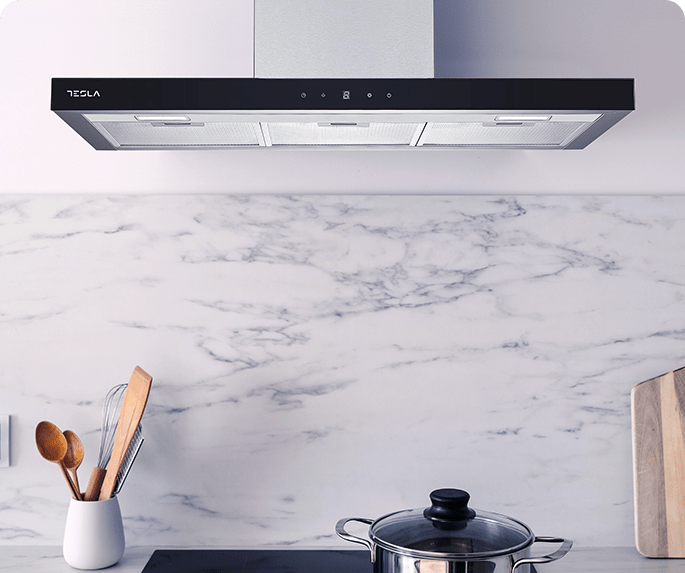 Tesla Απορροφητήρας Καμινάδα 90cm Inox DC900AX