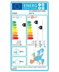 Candy Pura CY-12RA Κλιματιστικό Inverter 12000 BTU με WiFi Με Πιστοποίηση Eurovent