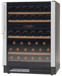 Sanden Intercool ICG-W45 Μαύρο Επαγγελματικό Ψυγείο Κρασιών 145lt με Θερμοκρασία Λειτουργίας +5°C / +8°C Π59.5 x Β57.3 x Υ89εκ. ICG-W45